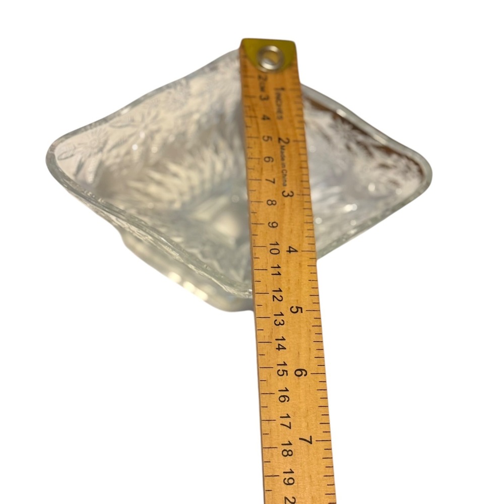 Vintage Indiana Glass Pineapple Floral Compote Cottagecore Grandmillennial Dish - Picture 12 of 13